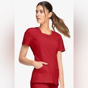 Infinity Women's 3-Pocket STRETCH Round Neck Scrub Top